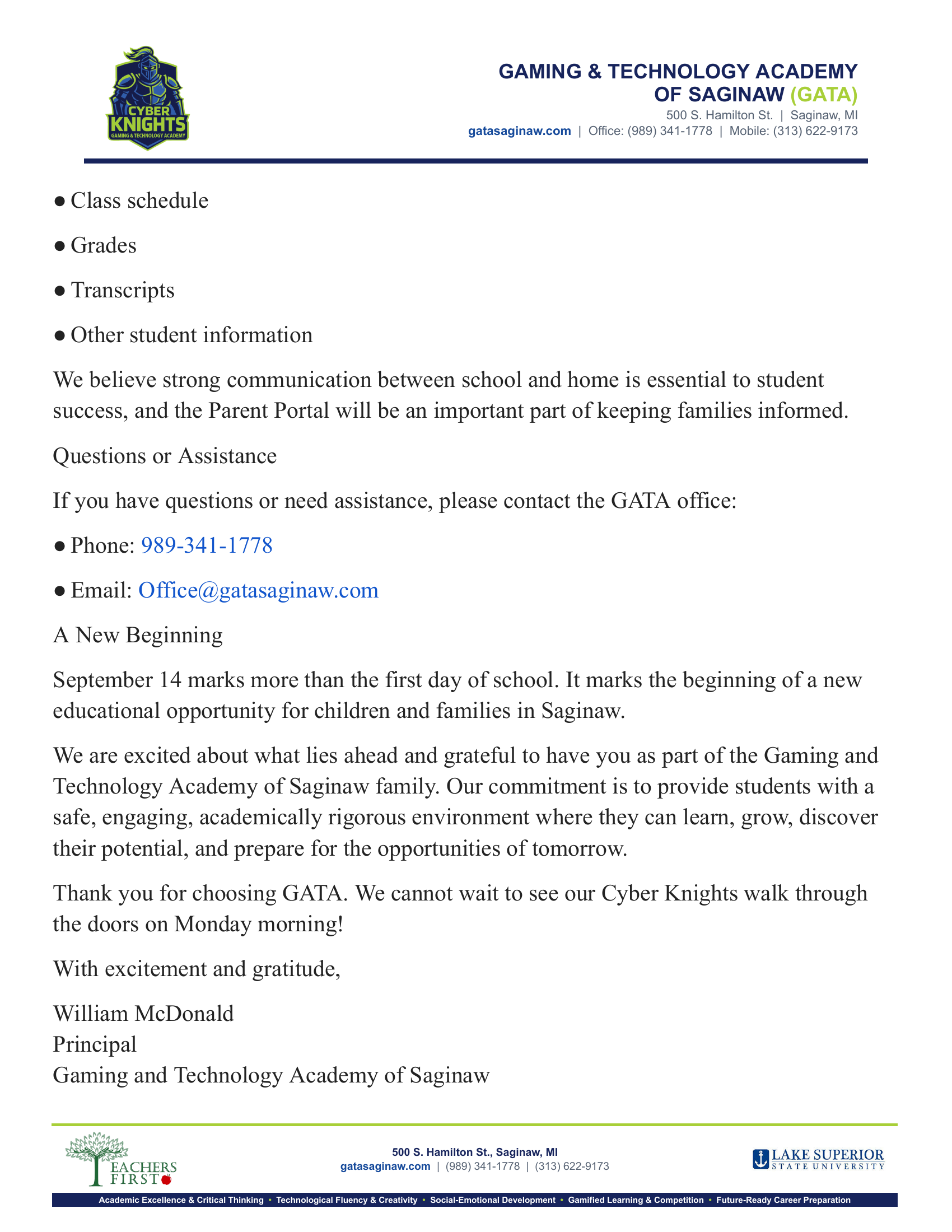 GATA Parent Letter First Day - Page 3